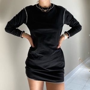 Loose Black Long-sleeve Dress❤️‍🔥
